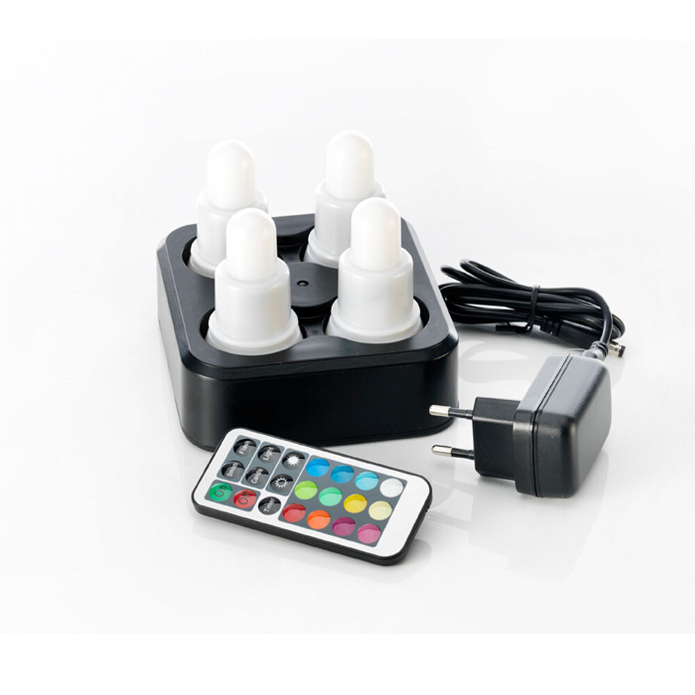 DUNI LED Ladestation für 2 Lampen | LED Kerzen | Servietten - Horeca