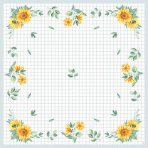 Duni Mitteldecken Dunicel 84 x 84 cm Gastropackung Sunflower Day