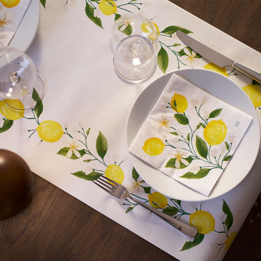 Duni Tischläufer Dunicel Tete-a-Tete Lemon Fiesta Duni Tischläufer Dunicel Tete-a-Tete Lemon Fiesta