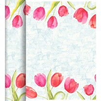 Duni Tischläufer Dunicel Tete-a-Tete Painted Tulips
