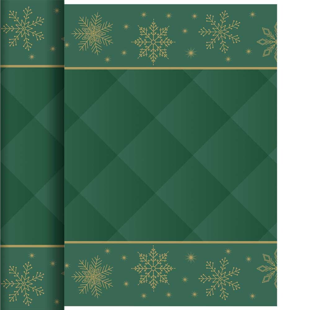 Duni Tischläufer Dunicel Tete-a-Tete Rhombus Green