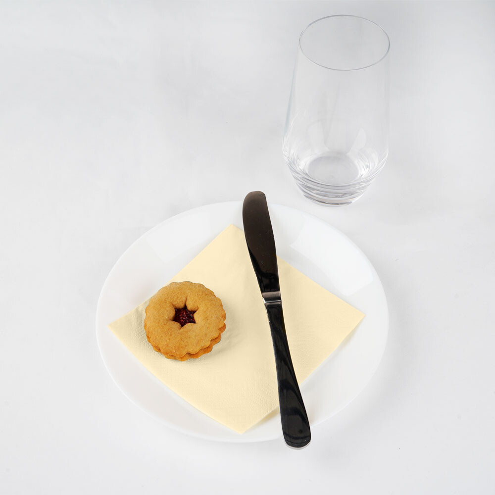 Duni Zelltuch-Servietten 3-lagig 24 x 24 cm Cream Duni Zelltuch-Servietten 3-lagig 24 x 24 cm Cream