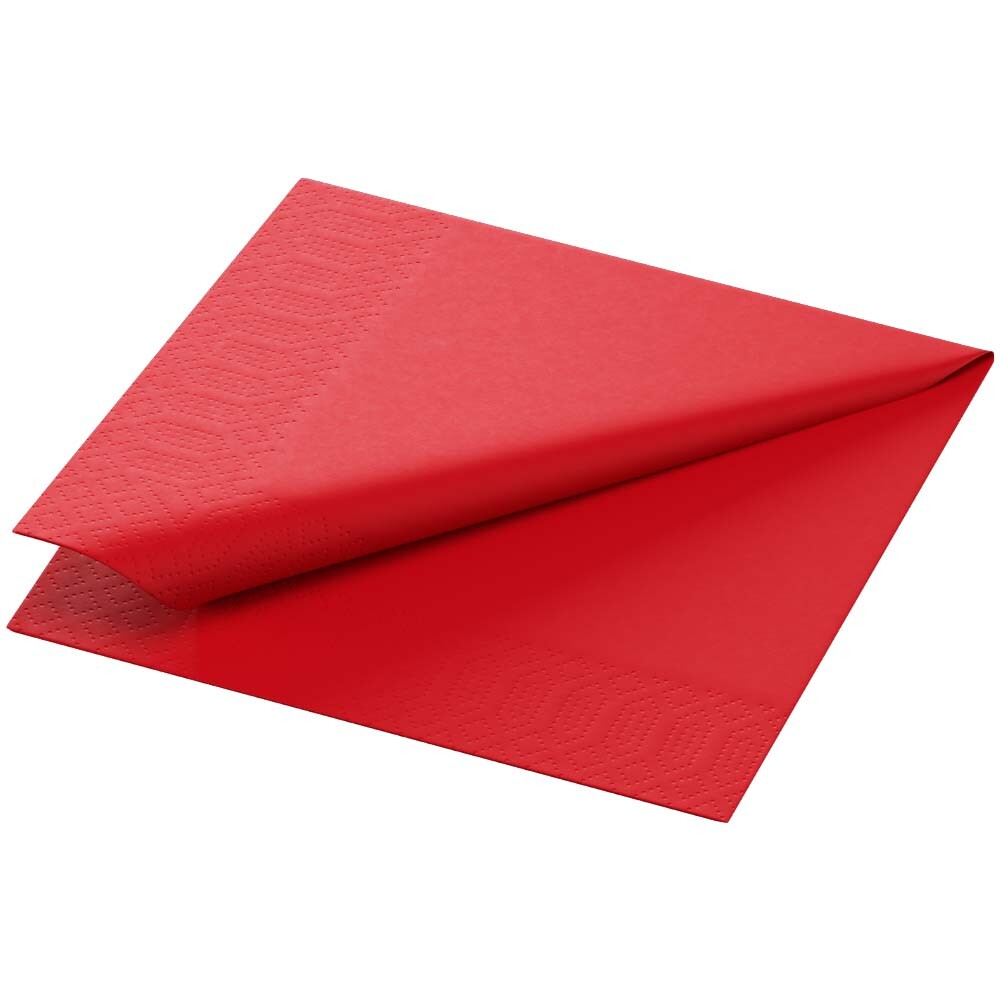 Duni Zelltuch-Servietten 3-lagig 24 x 24 cm Rot Duni Zelltuch-Servietten 3-lagig 24 x 24 cm Rot