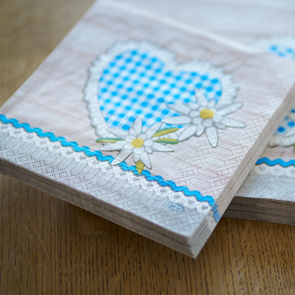 Duni Zelltuch-Servietten 33 x 33 cm 14 Falz 50er Pack Alpen Flair Duni Zelltuch-Servietten 33 x 33 cm 14 Falz 50er Pack Alpen Flair