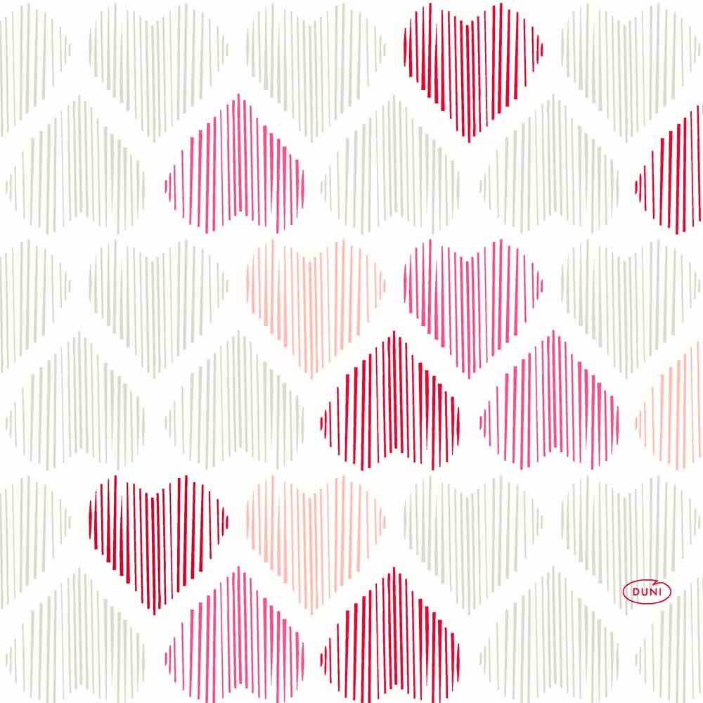 Duni Zelltuch-Servietten 33 x 33 cm 1/4 Falz 50er Pack Amour