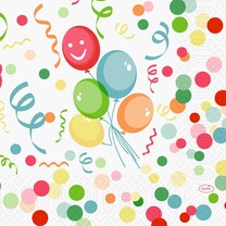 Duni Zelltuch-Servietten 33 x 33 cm 1-4 Falz 50er Pack Happy Bubbles Balloon Duni Zelltuch-Servietten 33 x 33 cm 1-4 Falz 50er Pack Happy Bubbles Balloon