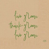 Duni Zelltuch-Servietten 33 x 33 cm 1-4 Falz 50er Pack Love Green Duni Zelltuch-Servietten 33 x 33 cm 1-4 Falz 50er Pack Love Green