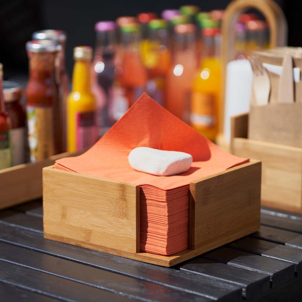 Duni Zelltuch-Servietten 33 x 33 cm 1-4 Falz Sun Orange