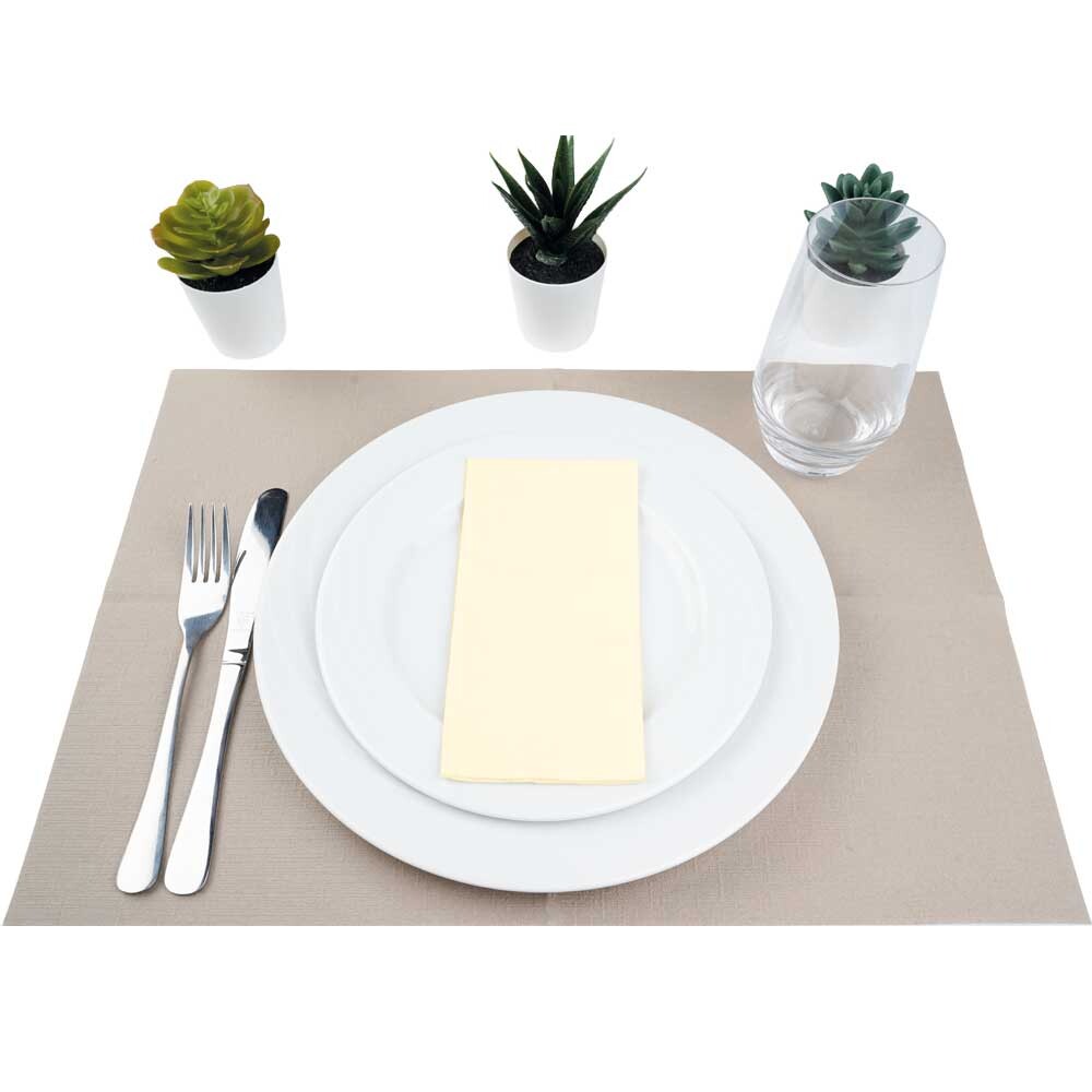 Duni Zelltuch-Servietten 33 x 33 cm 1-8 Buchfalz Cream