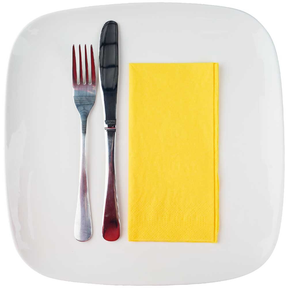 Duni Zelltuch-Servietten 33 x 33 cm 1-8 Buchfalz Gelb