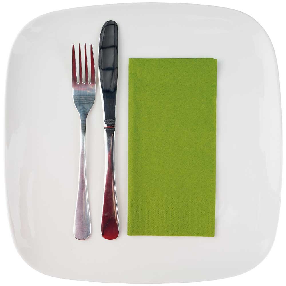 Duni Zelltuch-Servietten 33 x 33 cm 1-8 Buchfalz Leaf Green