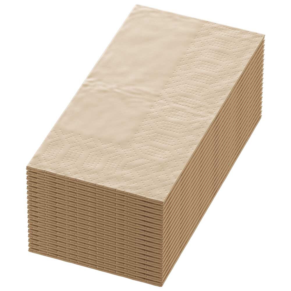 Duni Zelltuch-Servietten 33 x 33 cm 1-8 Buchfalz natural brown