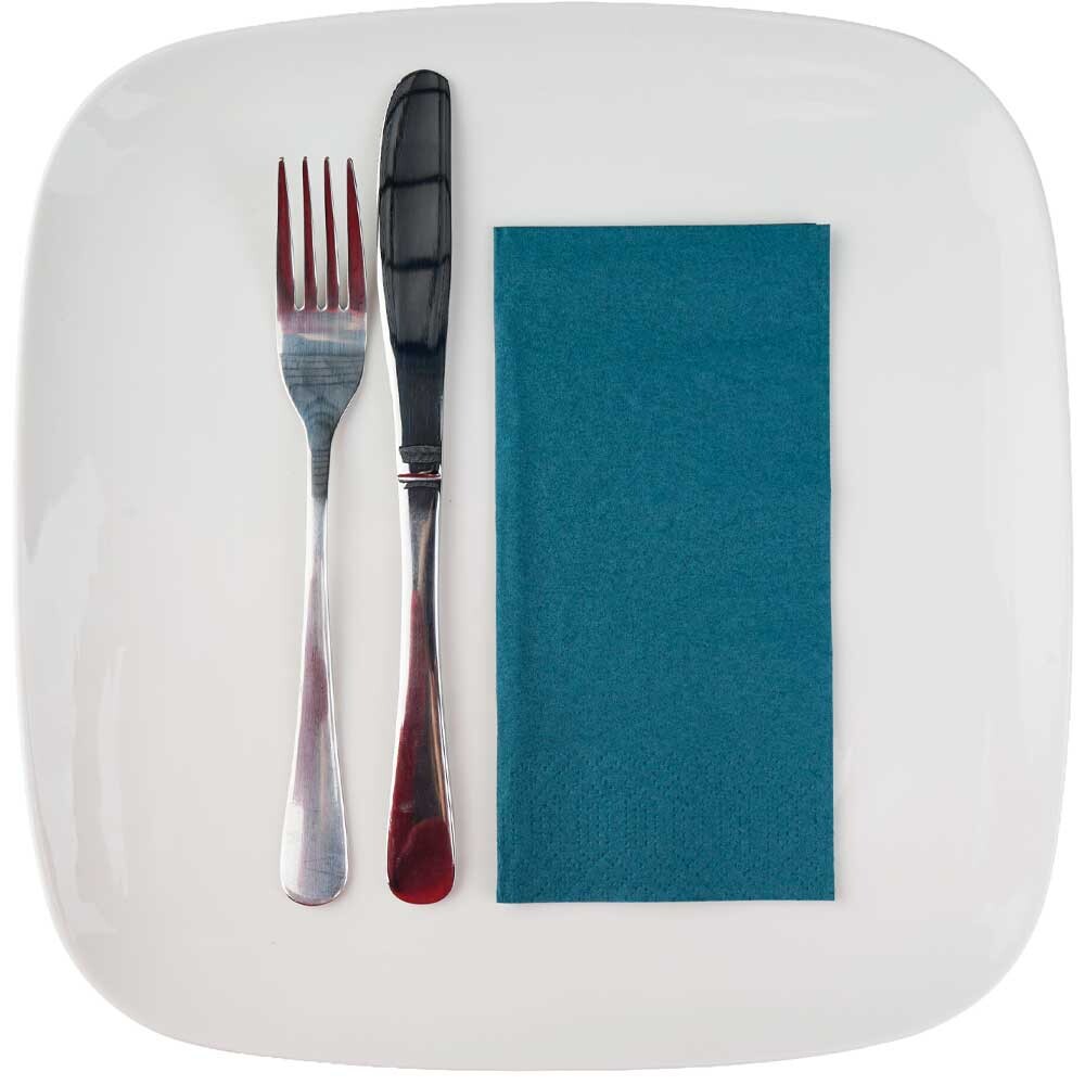Duni Zelltuch-Servietten 33 x 33 cm 1-8 Buchfalz Ocean Teal