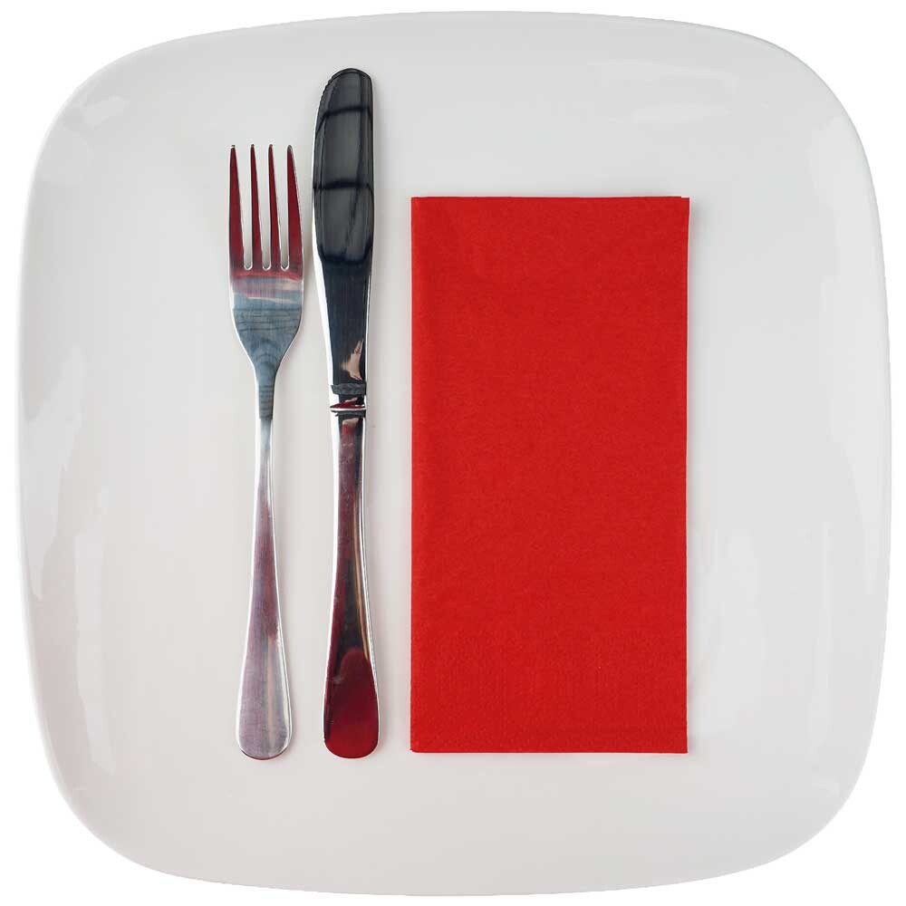 Duni Zelltuch-Servietten 33 x 33 cm 1-8 Buchfalz Rot