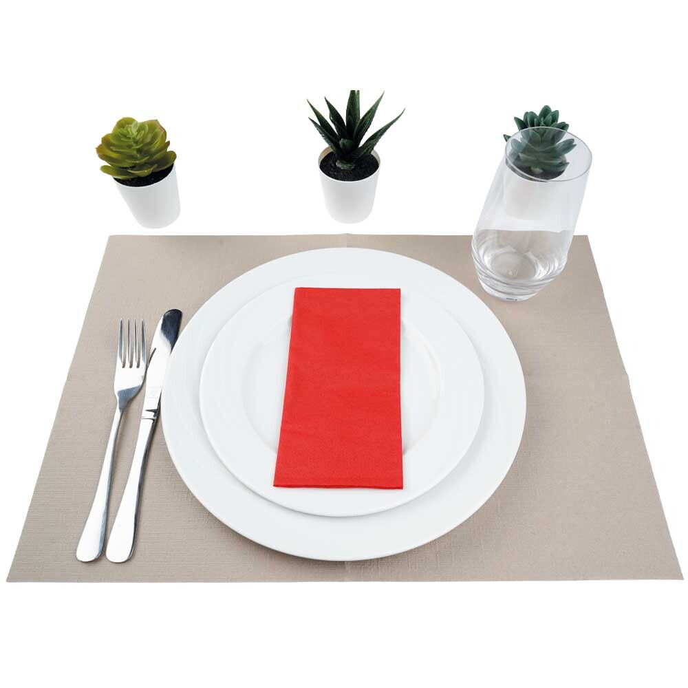 Duni Zelltuch-Servietten 33 x 33 cm 1-8 Buchfalz Rot