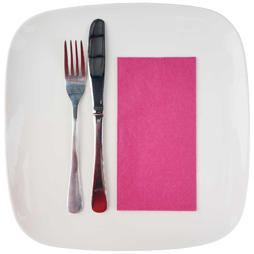Duni Zelltuch-Servietten 33 x 33 cm 1-8 Kopffalz Fuchsia