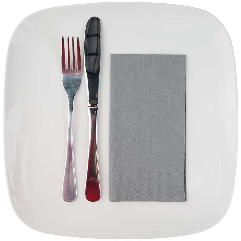 Duni Zelltuch-Servietten 33 x 33 cm 1-8 Kopffalz Granite Grey