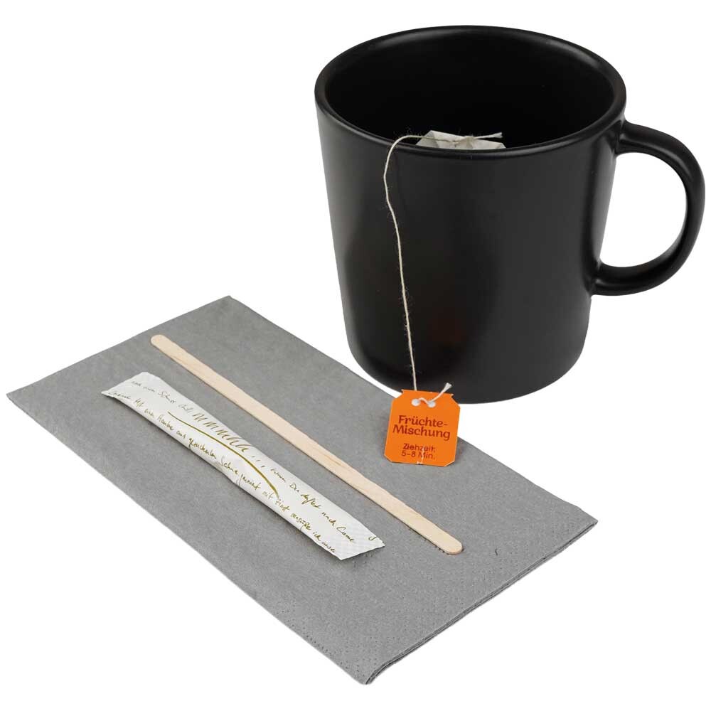 Duni Zelltuch-Servietten 33 x 33 cm 1-8 Kopffalz Granite Grey