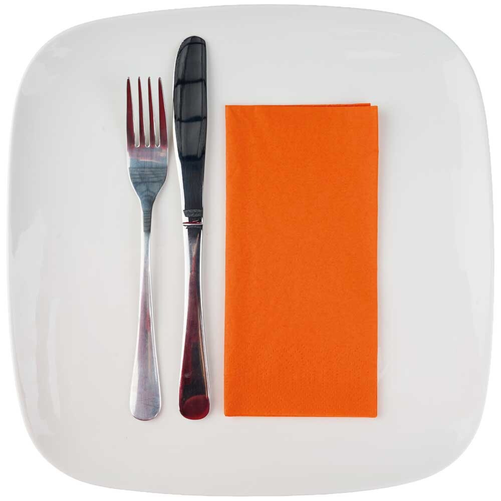 Duni Zelltuch-Servietten 33 x 33 cm 1-8 Buchfalz Sun Orange