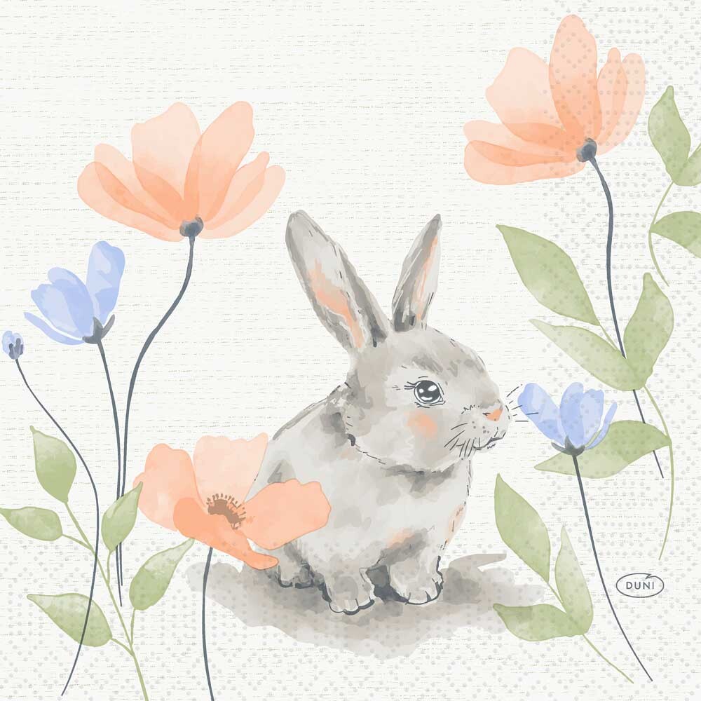 Duni Zelltuch-Servietten - 33 x 33 cm Bunny Bloom Duni Zelltuch-Servietten - 33 x 33 cm Bunny Bloom