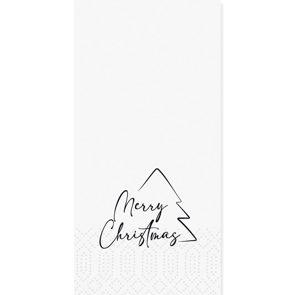 Duni Zelltuch-Servietten - 33 x 33 cm Merry Xmas Tree 211627