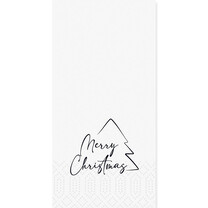 Duni Zelltuch-Servietten - 33 x 33 cm Merry Xmas Tree 211627