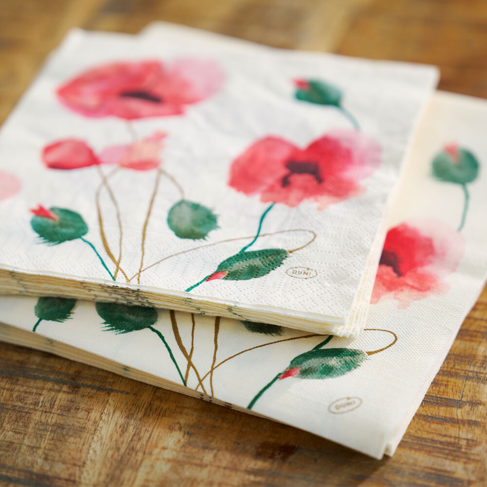 Duni Zelltuch-Servietten 33 x 33 cm Poppy Charm Duni Zelltuch-Servietten 33 x 33 cm Poppy Charm