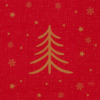 Duni Zelltuch-Servietten 33 x 33 cm Shimmer Trees 50er Pack