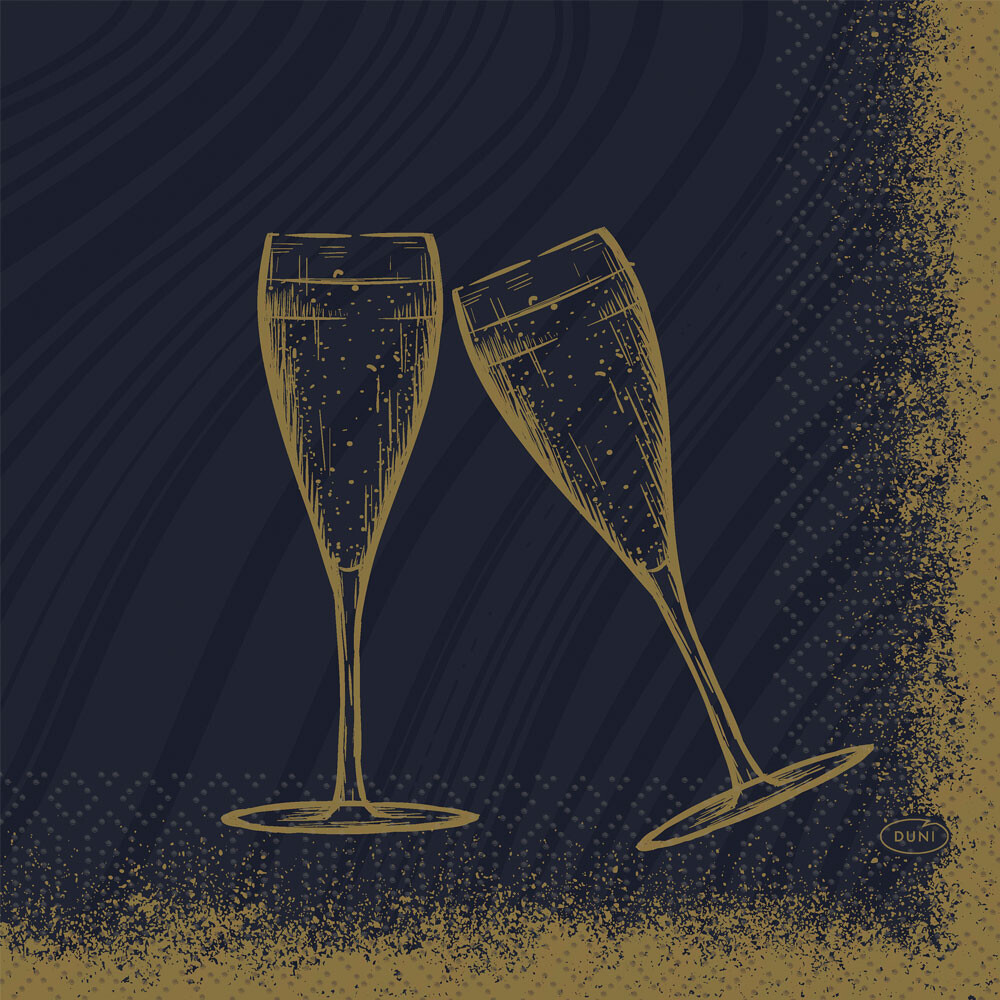 Duni Zelltuch-Servietten 33 x 33 cm Sparkly Cheers Black 50er Pack Duni Zelltuch-Servietten 33 x 33 cm Sparkly Cheers Black 50er Pack
