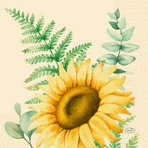 Duni Zelltuch-Servietten - 33 x 33 cm Sunflower Dreams