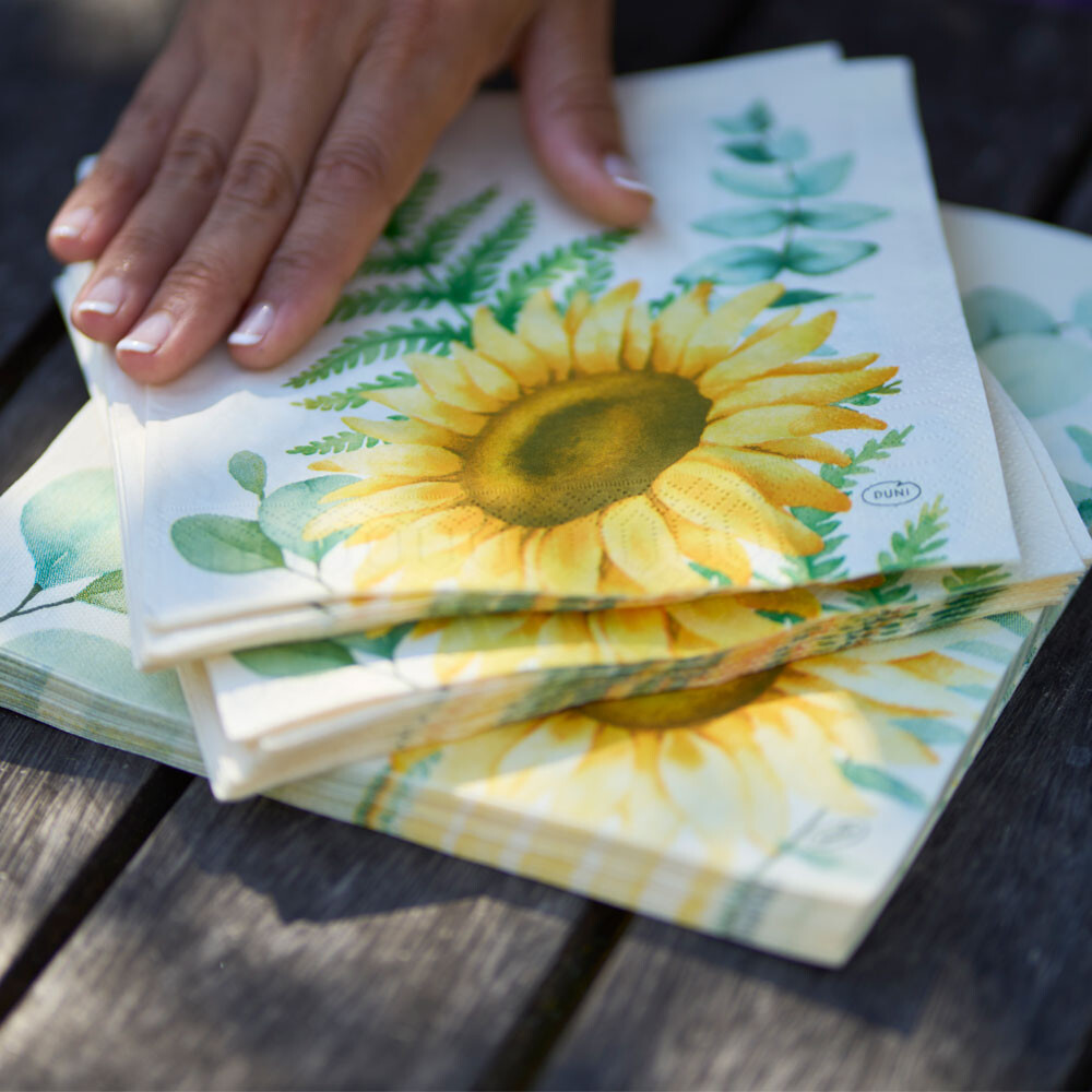 Duni Zelltuch-Servietten - 33 x 33 cm Sunflower Dreams Duni Zelltuch-Servietten - 33 x 33 cm Sunflower Dreams