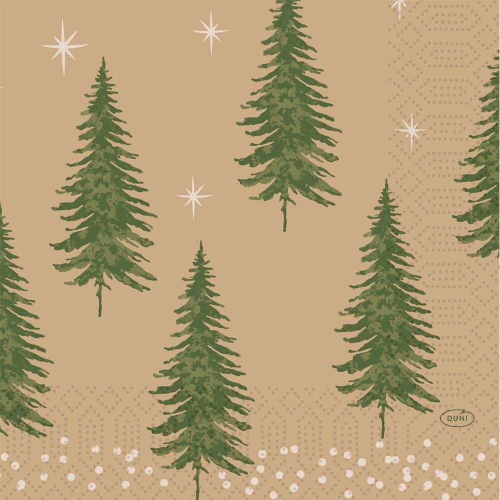 Duni Zelltuch-Servietten 33 x 33 cm Humble Trees 50er Pack