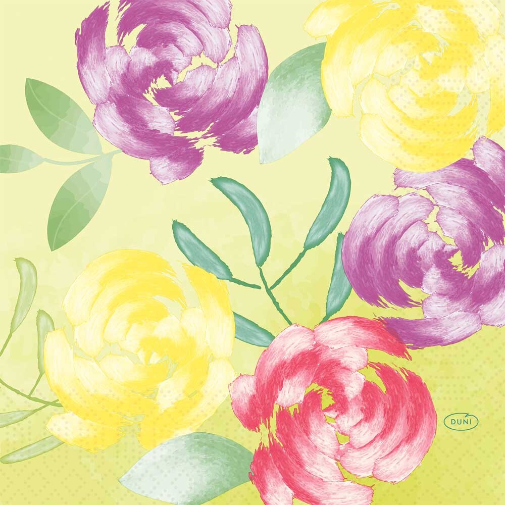 Duni Zelltuch-Servietten - 33 x 33 cm Soft Tropics 1000 Stück