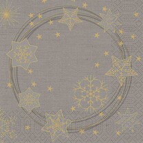 Duni Zelltuch-Servietten - 33 x 33 cm Star Shine grey Duni Zelltuch-Servietten - 33 x 33 cm Star Shine grey