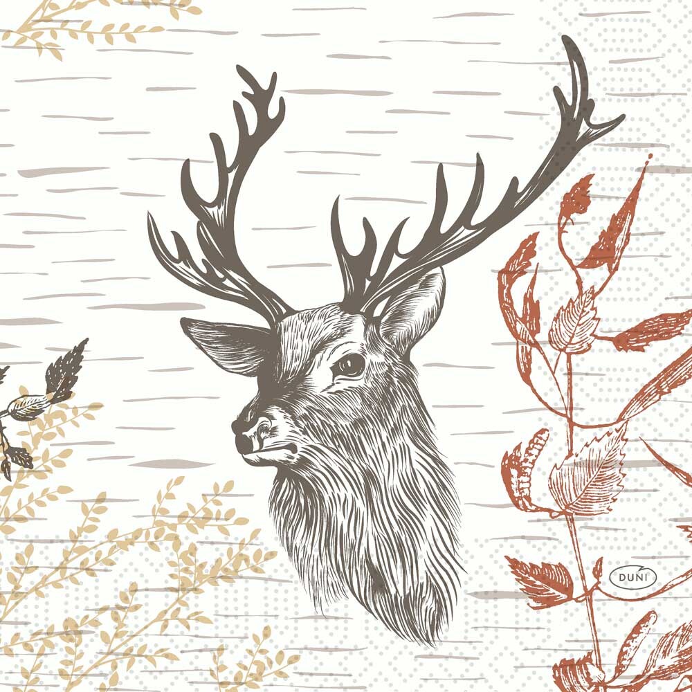 Duni Zelltuch-Servietten 33 x 33 cm Wood Deer 500 Stück Duni Zelltuch-Servietten 33 x 33 cm Wood Deer 500 Stück