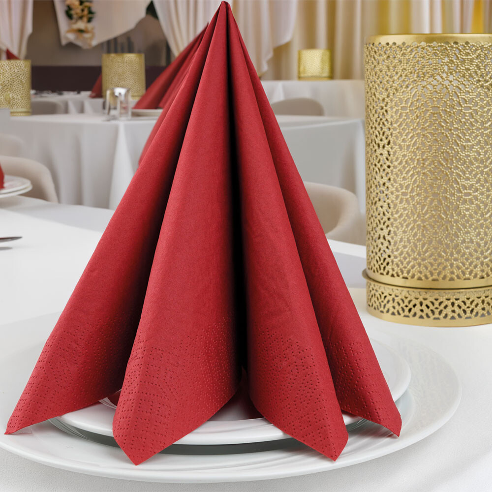 Duni Zelltuch-Servietten 40 x 40 cm 1-4 Falz 3-lagig Bordeaux Duni Zelltuch-Servietten 40 x 40 cm 1-4 Falz 3-lagig Bordeaux