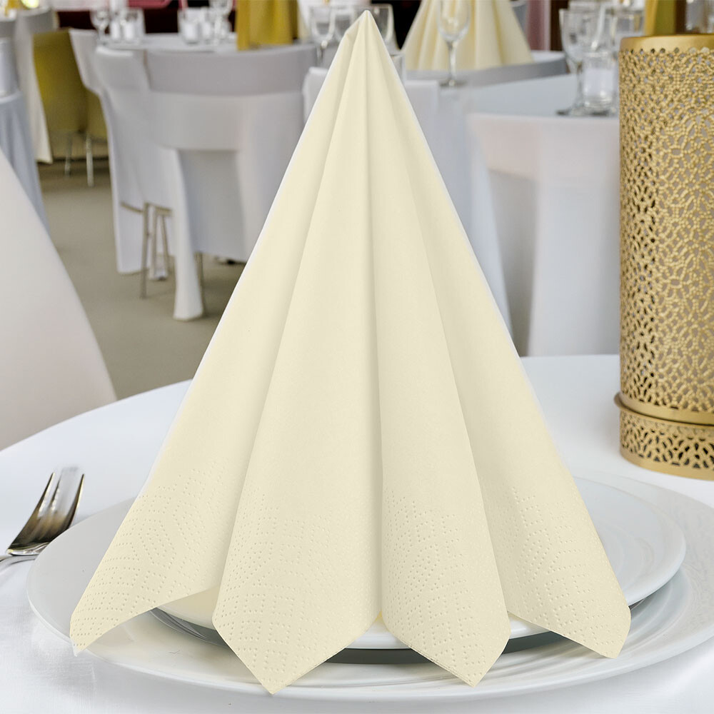 Duni Zelltuch-Servietten 40 x 40 cm 1-4 Falz 3-lagig Cream Duni Zelltuch-Servietten 40 x 40 cm 1-4 Falz 3-lagig Cream