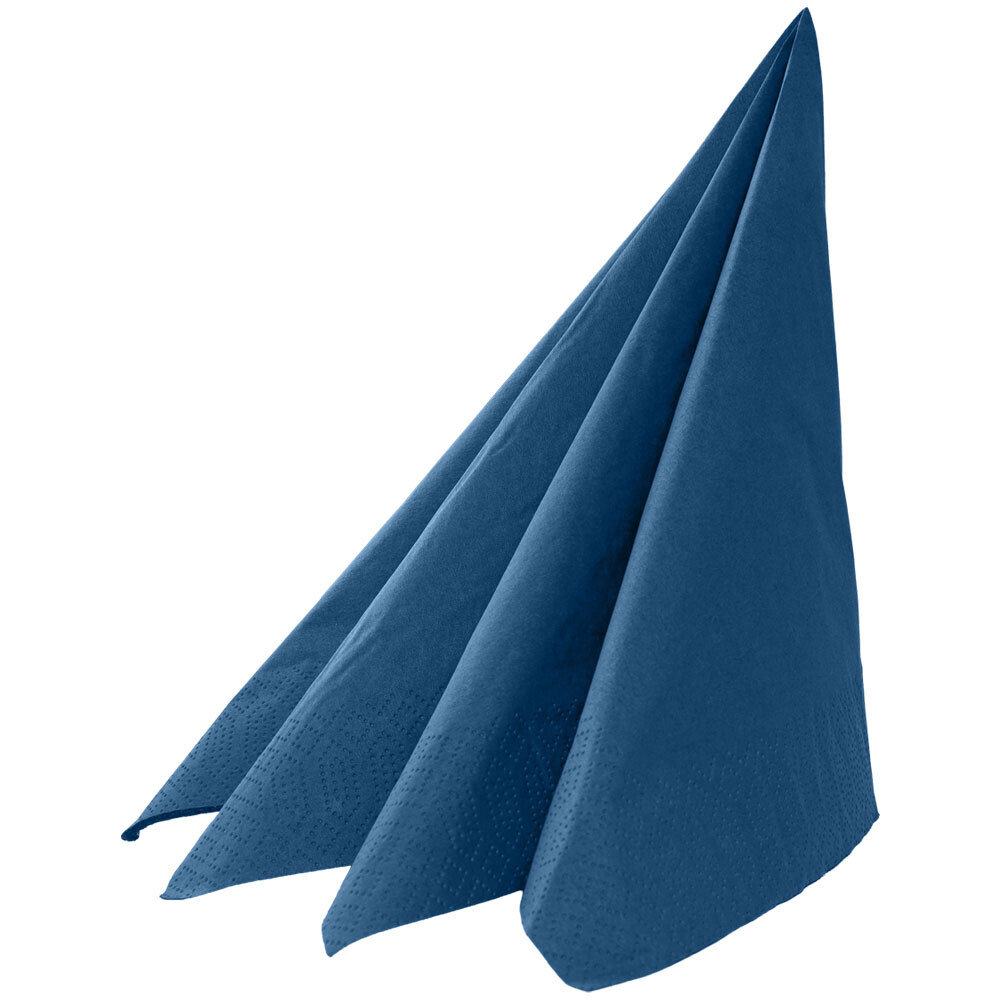 Duni Zelltuch-Servietten 40 x 40 cm 1-4 Falz 3-lagig Dunkelblau Duni Zelltuch-Servietten 40 x 40 cm 1-4 Falz 3-lagig Dunkelblau