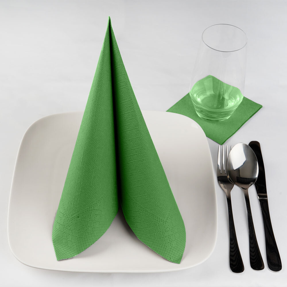 Duni Zelltuch-Servietten 40 x 40 cm 14 Falz 4-lagig Leaf Green Duni Zelltuch-Servietten 40 x 40 cm 14 Falz 4-lagig Leaf Green