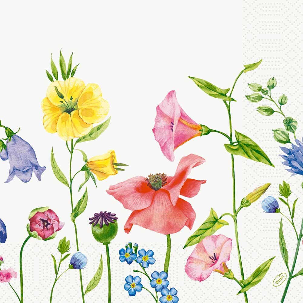 Duni Zelltuch-Servietten - 40 x 40 cm Flowy Meadow Duni Zelltuch-Servietten - 40 x 40 cm Flowy Meadow