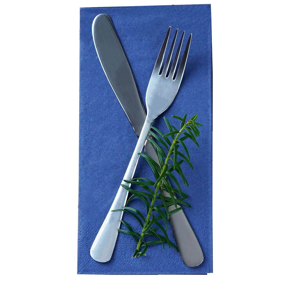 Duni Zelltuch-Servietten 40 x 40 cm 1-8 Buchfalz Dunkelblau Duni Zelltuch-Servietten 40 x 40 cm 1-8 Buchfalz Dunkelblau
