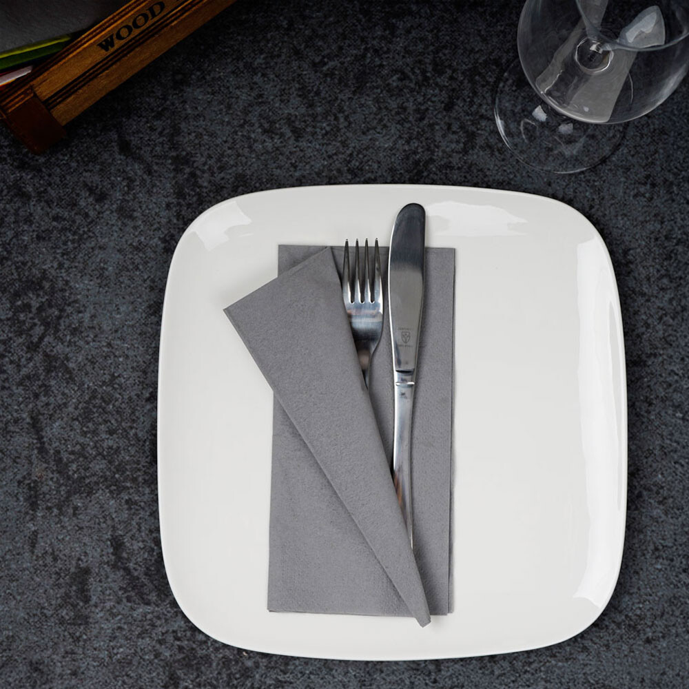 Duni Zelltuch-Servietten 40 x 40 cm 1-8 Buchfalz Granite Grey Duni Zelltuch-Servietten 40 x 40 cm 1-8 Buchfalz Granite Grey