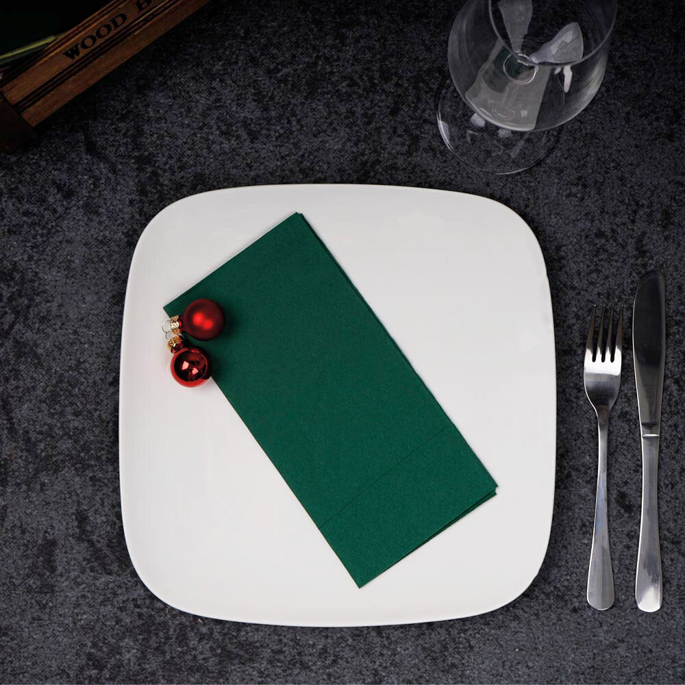 Duni Zelltuch-Servietten 40 x 40 cm 1-8 Buchfalz Jägergrün Duni Zelltuch-Servietten 40 x 40 cm 1-8 Buchfalz Jägergrün