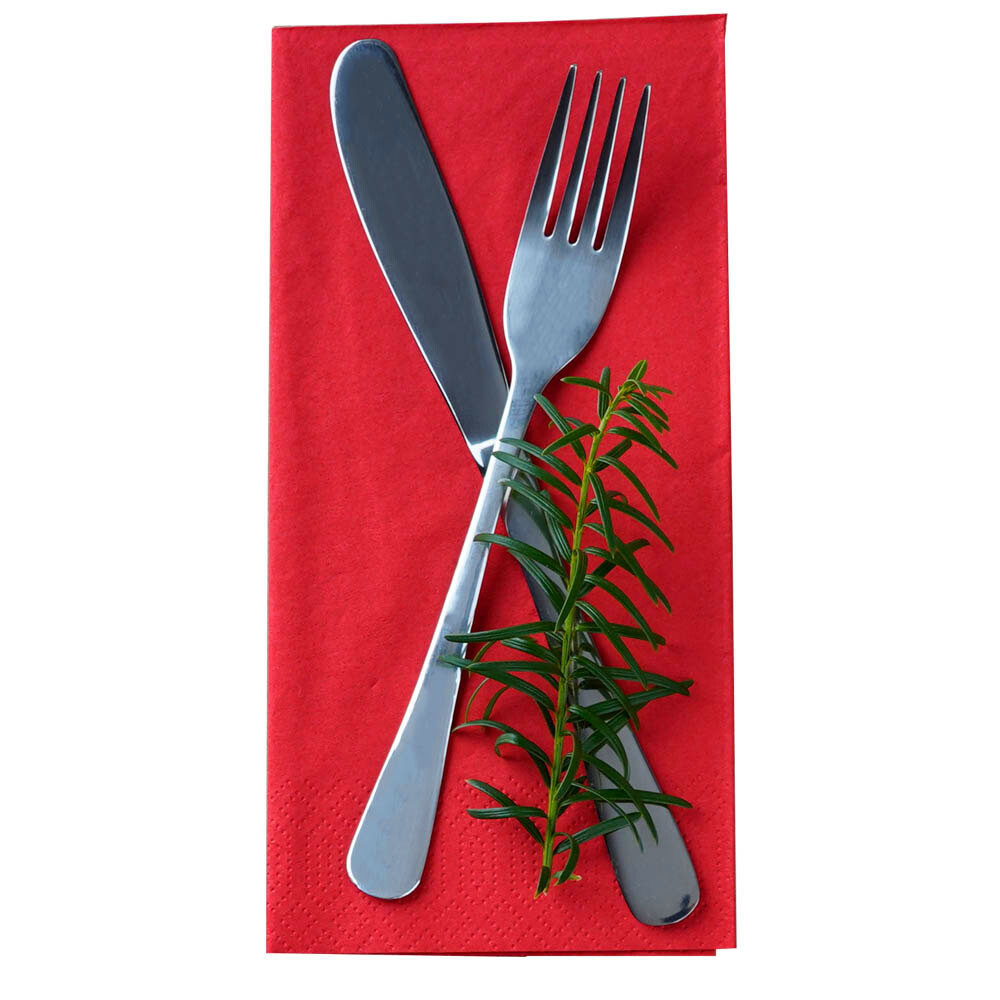 Duni Zelltuch-Servietten 40 x 40 cm 1-8 Buchfalz Rot