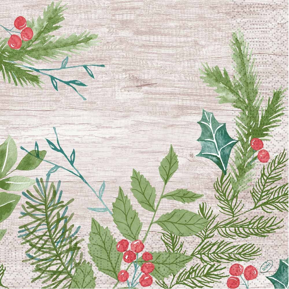 Duni Zelltuch-Servietten - 40 x 40 cm Winter Greenery Duni Zelltuch-Servietten - 40 x 40 cm Winter Greenery