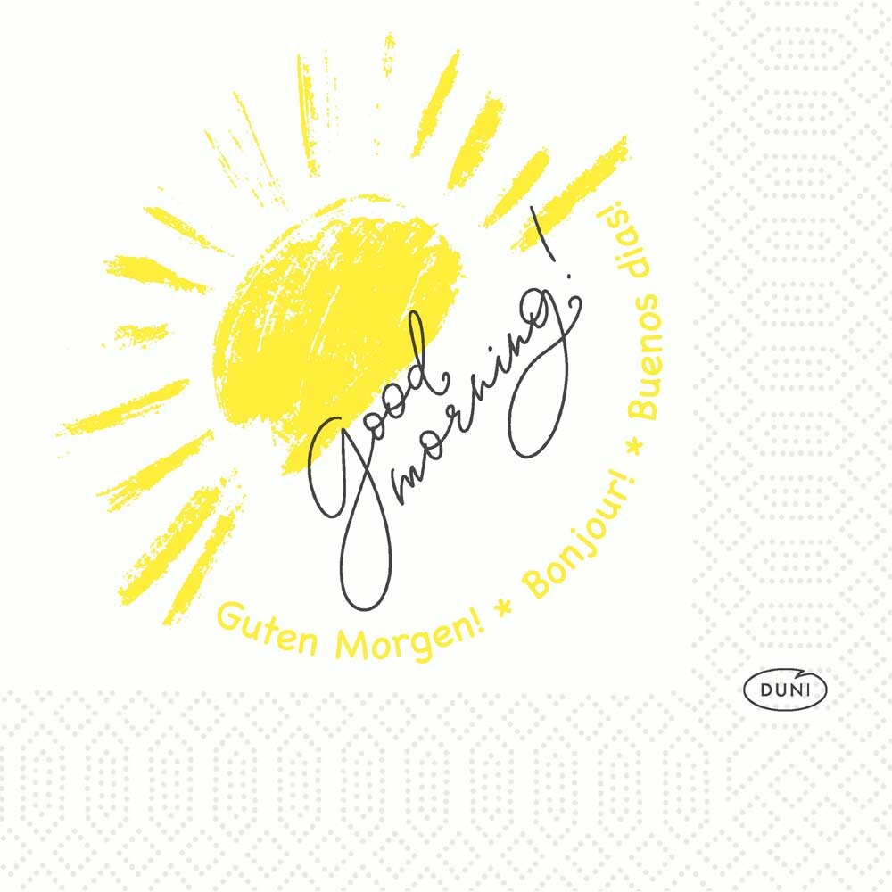 Duni Zelltuch-Servietten mit Motiv 24 x 24 cm Love Mornings Duni Zelltuch-Servietten mit Motiv 24 x 24 cm Love Mornings