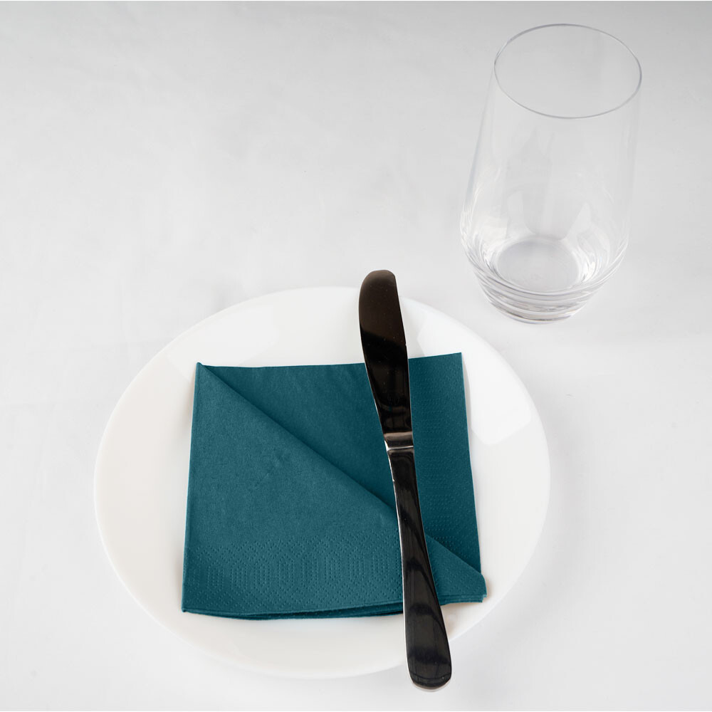 Duni Zelltuch-Servietten 3-lagig 24 x 24 cm Ocean Teal Duni Zelltuch-Servietten 3-lagig 24 x 24 cm Ocean Teal