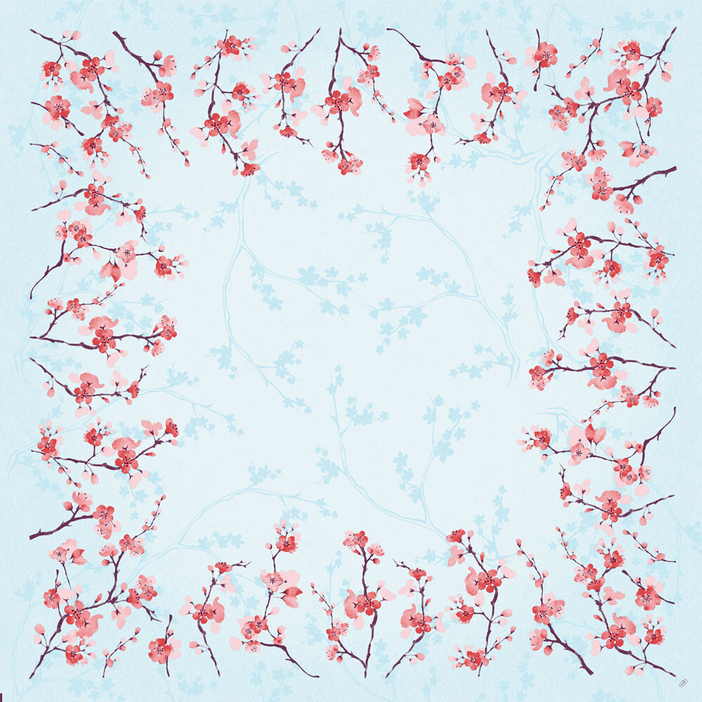 Duni Mitteldecken 84 x 84 cm 20er Pack Cherry Breeze blue