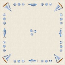 Dunicel Mitteldecken 84 x 84 cm Motiv Gastropackung Tide