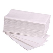 Einmalhandtücher V-Falzung 2-lagig weiß 22.5 x 23 cm